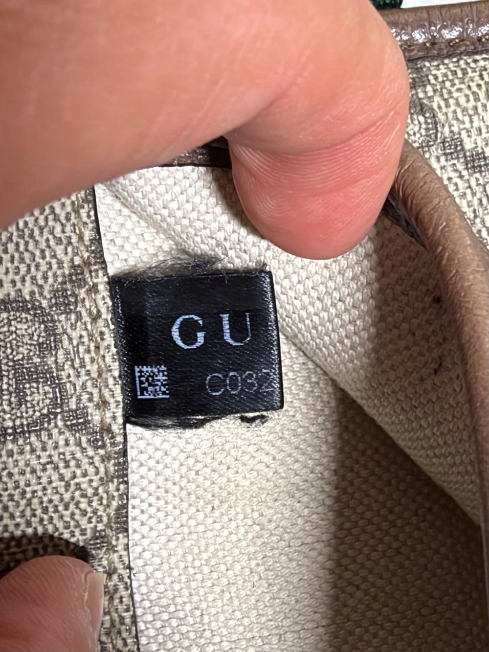 Gucci Beige/Brown GG Canvas Messenger Bag with Red and Green Web Strap